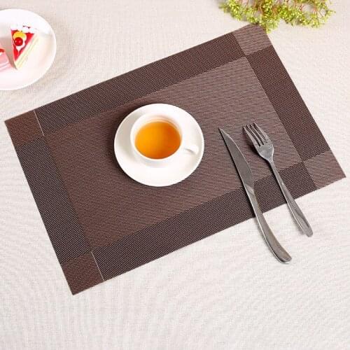 Diagonal Box Western-style Food Table MATS PVC Insulated Pad Rectangle Contracted Cushion Household Disposable Plates MATS