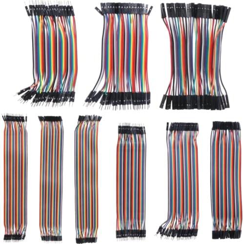 40Pcs Cables M-F/M-M/F-F Jumper Breadboard Wire Colorful GPIO Ribbon for DIY Kit Dropship New