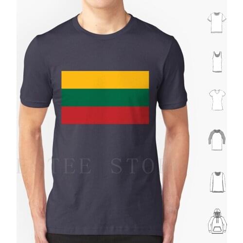Lithuania Flag T Shirt Print Cotton Lithuanian Flag Country World Fashion Men Womens Trends Tendencies Hipster Swag Menstyle