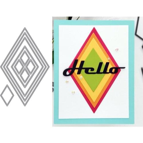 Beautiful Diamonds Frame Metal Cutting Dies For New DIY Scrapbooking Album New Craft Embossing Cards 2020