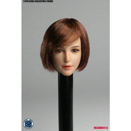 Scale 1/6 SUPER DUCK SDH011 1/6 Asia Female Head Sculpt Carved Model Fit 12" Action Figure For Collection
