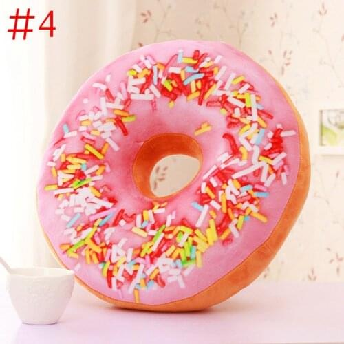Cute Donuts Pillow Chocolate Donuts Plush Macaron Food Cushion Nice Bottom Cushion Nap Pillow Doughnut Coussin In Stock