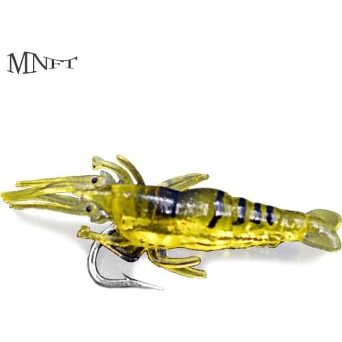 MNFT 6Pcs Soft Silicone Simulation Fishing Lure Artificial Bait With Glow Hook Freshwater Lighting Glow in Dark Lures