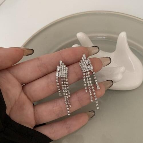 2021 New Pendant Earrings for Women Female Simple Hypoallergenic Geometric Tassel Earrings Jewelry Accessories