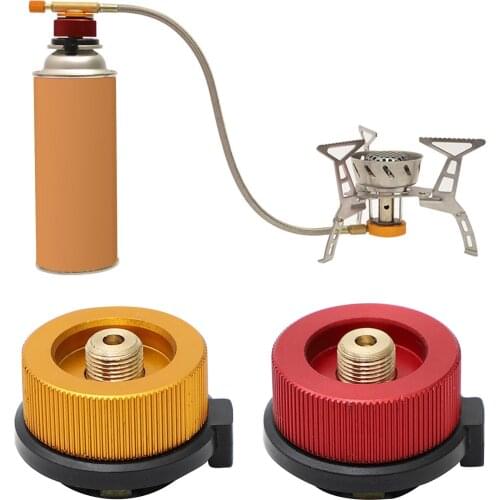 Gas Converter Round Self-closing Function Adapter Long Cylinder Air Tank Conversion Outdoor Picnic Accessories
