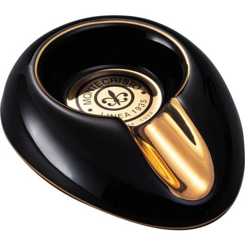 CIGARLOONG Cigar Ashtray Ceramic Large Caliber Slot Single Ashtray Gift Box CE-0012