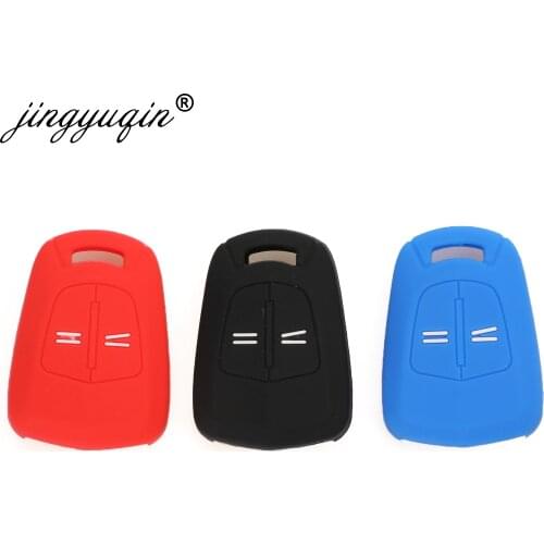 Jingyuqin 2Button Silicone Remote Key Case For Vauxhall /Opel Corsa D ASTRA H Meriva Vectra Zafira Signum Agila Fob Cover Holder