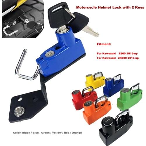 Z800 ZR800 Helmet Lock wits Key For KAWASAKI Z 800 ZR 800 2013 14 15 2016 2017 2018 2019 Anti-thief Security Padlock Motorcycle