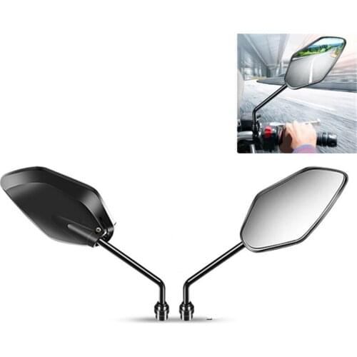 High Quality Motorcycle Rear View Mirror ABS Plastic Modification Accessories Simple Installation Black 8mm 10mm Universal