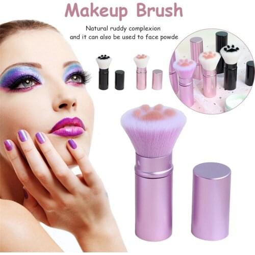 1PC Makeup Brush Japanese Telescopic Cat Claw Makeup Pen Brush Face Powder Cosmetic Brush For Blusher Application Daily Makeup