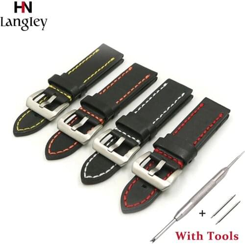 22-24 mm Watch Bands Soft Leather Wristwatch Straps Watches Accessories Watchband For Men Women Band Breathable Wholesale