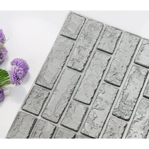 3D Wall Stickers Self Adhesive Waterproof Panels Brick Wallpaper Kitchen Home Living Room Decor Toilet Kids Children TV Backdrop