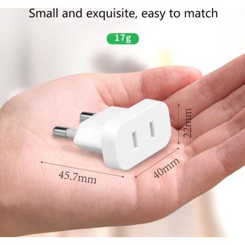 4MM US Jack to EU Plug Outlet Travel Charger Power Socket Adapter USA to Europe European Regulation Charging Converter Plug R9UA