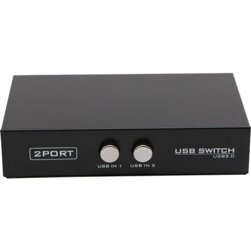 2 Ports USB2.0 Sharing Device Switch Switcher Adapter Box For PC Scanner Printer