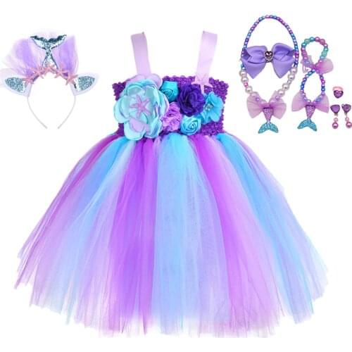Girls Perform Dress Children Princess Tutu Dress Toddlers Summer Prom Dresses Kids Carnival Birthday Party School Casual Clothes