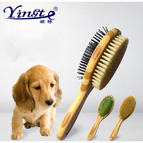 Pet Two-sided Bamboo Comb Dog Groming Brushes mascotas Cats Hair Remover Combs Cat Peigne Pente Beauty Grooming Tools Supplies