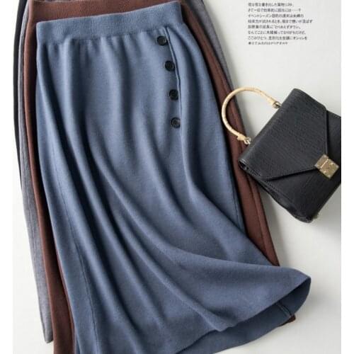 Feelingstory Knitted Pencil Skirts