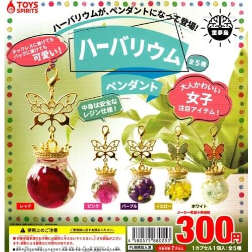 TOYS SPIRITS Gashapon Toys Simulation Flowers Specimen Flowers In A Bottle Girly Necklace Pendant Charm with Baby Girl Gifts