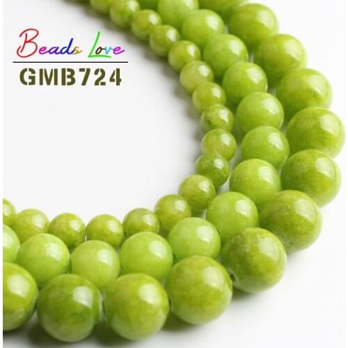Natural Green Jades Stone Round Loose Beads For Jewelry Making Diy Bracelet Necklace Accessories Wholesale Perles 6 8 10mm 15