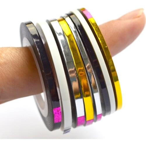 New Arrive 2mm/3mm Popular Nail Striping Tape Line For Nails Decorations Diy Nail Art Self-Adhesive Decal Tools SANC125