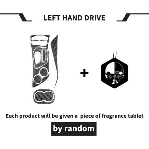 9PCS Stickers Set for Car Gear Panel Water Cup Holder Left Hand Drive Replacement for Dodge Challenger 2015-2020