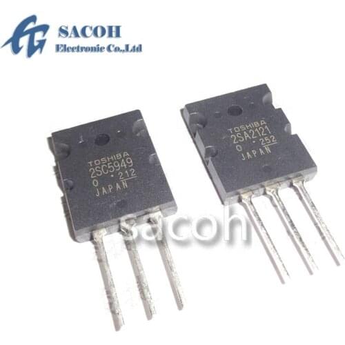New Original 5Pairs(10PCS) 2SA2121 2SA2121-O + 2SC5949 2SC5949-O or 2SA2120 + 2SC5948 TO-3PL 15A 200V Audio Power Transistor