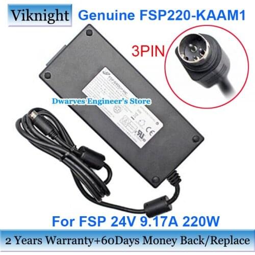Genuine FSP FSP220-KAAM1 Power Supply Adapter 24V 9.17A 220W 3PIN SSADPT-071 9NA220501 F5103123 Laptop Charger