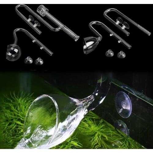 Glass Aquarium Skimmer Lily Pipe Spin Surface Inflow Outflow 13/17mm Water Plants Tank Filter Bucket Fish Tank Accessories
