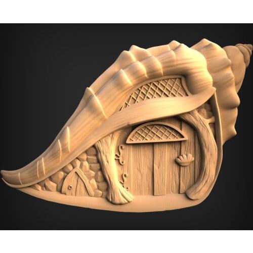 STL Model Creative House Door 3D Model Relief for CNC Router Carving Machine Artcam aspire_Home decoration Decor