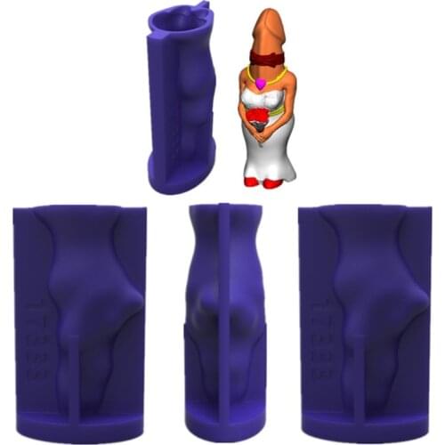 2 Pcs Funny Wedding Couple Candle Epoxy Resin Mold Plaster Silicone Mould