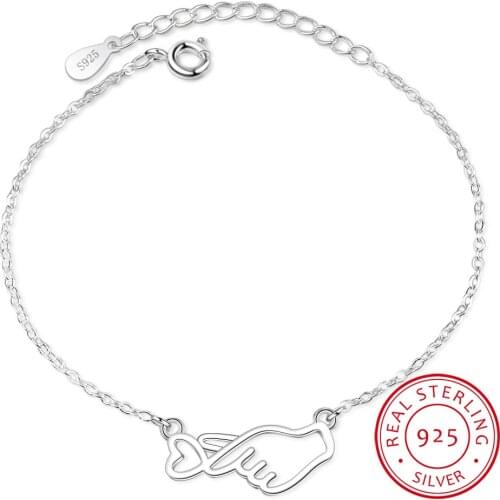 Fashion Brand Real 925 Sterling Silver Hand Bracelets For Women Gifts Girl Heart Bracelets New Designer Wedding Jewelry