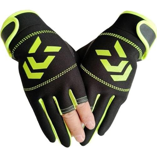 Winter New Fashion Mens Fishing Gloves Sports Riding Males Gloves Fitness Warm Three-finger Half-finger Gloves For Boys