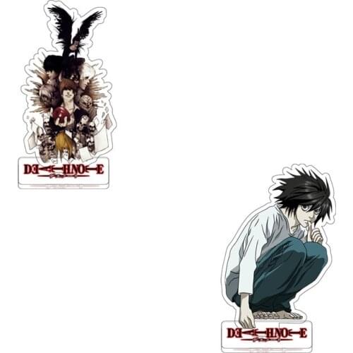 1 Pcs Cute Anime Death Note Yagami Light L Lawliet Ryuuku Acrylic Stand Figure Model Plate Holder Desk Decor Collection Toys