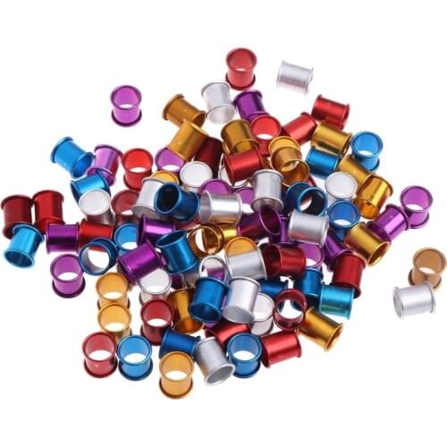100PCS Aluminum Pigeon Bird Foot ring Identification Race pigeons color tools