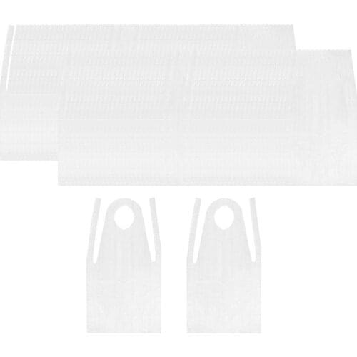 100x Adults Kids Disposable PE Aprons Sanitary Cleaning Kitchen Barbecue