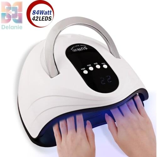 120W UV LED Nail Lamp For Drying Gel Nail Manicure Lamp With 42 Lamp Beads LCD Display Professional Nail Art Salon Tools Lamp