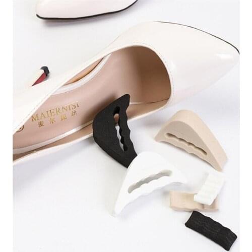 2PCS Adjust Size Toe Stopper Women shoes Anti-Pain Sponge Cushion Foot Forefoot Half Yards Shoes Pad Top Plug Toe Stopper Shoe