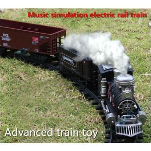 2014 Deluxe edition electric train track toys, classic vintage trains, Music rail cars, retail, wholesale, free shipping