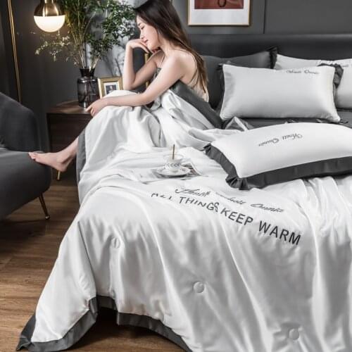 21 Sleeping naked Air conditioner is summer ice silk summer cool quilt core washed silk summer thin spring and autumn quilt