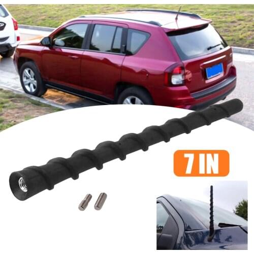 7 inch Rubber Car Short Spiral AM FM Radio Antenna Mast Signal Broadcast Antenna for 2009-2019 Dodge Journey Avenger Jeep