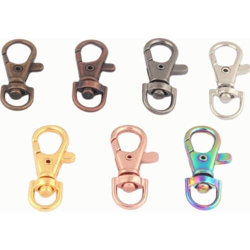 9mm Copper Swivel Clasps Claw Lobster Clasps Metal Lanyard Hook Purse Bag Handbag Clasps Trigger Webbing Clasps Jewelry Findings