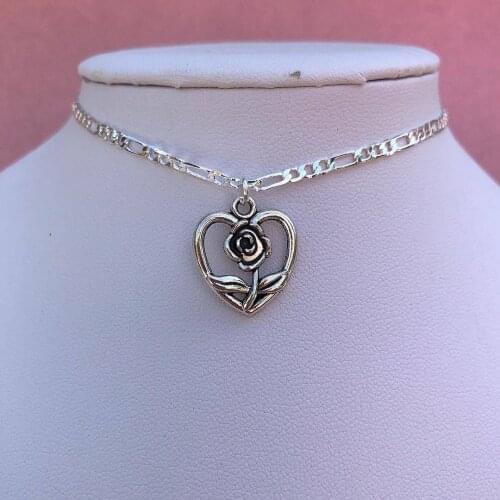 European and American Cross-Border Ornament Hip-hop Metal Lovely Flower Pendant Chain Necklace Personality