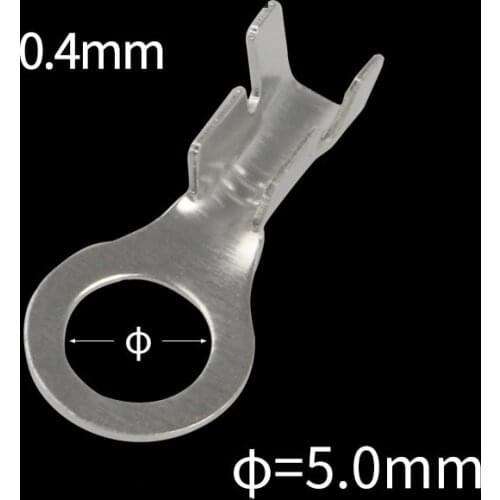 DJ4311-5.2B 5.2mm round lug ring grounding ring terminal thickness 0.4mm inner diameter 5MM Cold-pressed terminal block