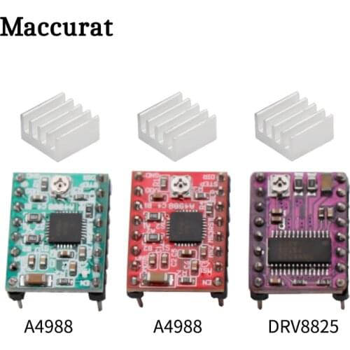 A4988 DRV8825 Stepper Motor Driver With Heat sink 3D Printer Parts StepStick Carrier Reprap RAMPS 1.4 1.5 1.6 MKS GEN V1.4 board