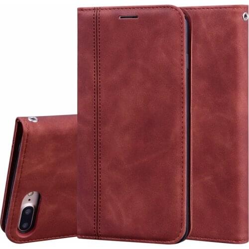 7 Plus Fashion PU Leather Flip Case For iPhone 8 7 Plus Mobile Phone Protection Bag Magnetic Suction Cover