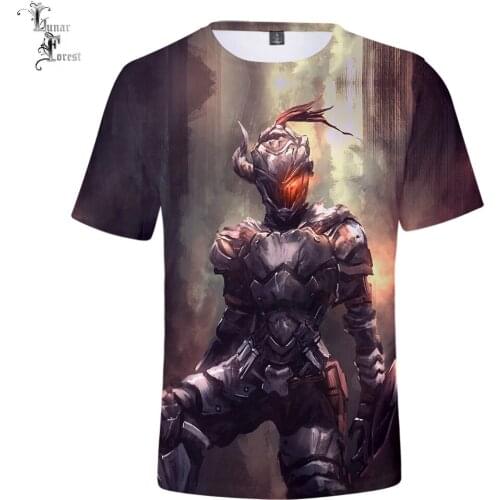 Goblin Slayer 3D Printing T-shirt Summer Fashion Round Neck Short Sleeve Popular Japanese Anime Streetwear Plus Size