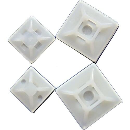 Cable Ties 100PCS 20mm Self Adhesive Cable Wire Zip Tie Mounts Mounting Base Clamps Clip