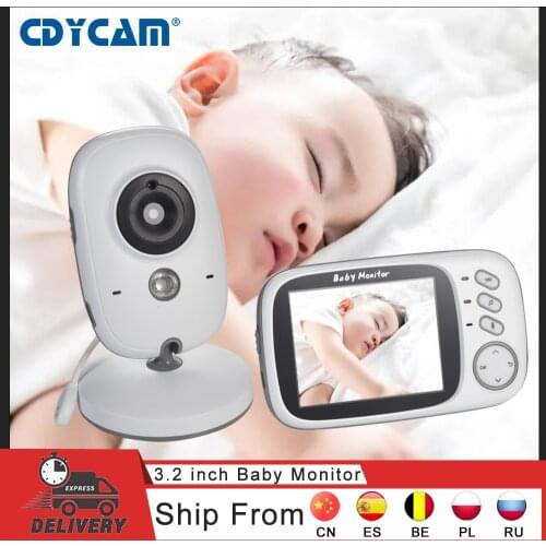 With 3.2 Inch LCD Wireless Video Color Baby Monitor 2 Way Audio Talk Night Vision Surveillance Security Camera Babysitter VB603