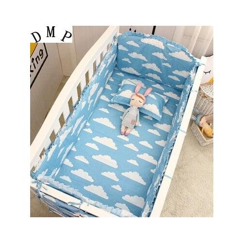 6PCS Baby Bedding Set Crib Sets cot bumper juego de cama Bed Baby Cot Bedding Sets , ,include(bumpers+sheet+pillow cover)