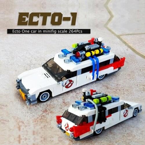 MOC Bricks Toys Ecto-1 Movie Car Building Blocks Diy Toy Brick Xmas Gifts Children Toys Ecto One car in minifig scale